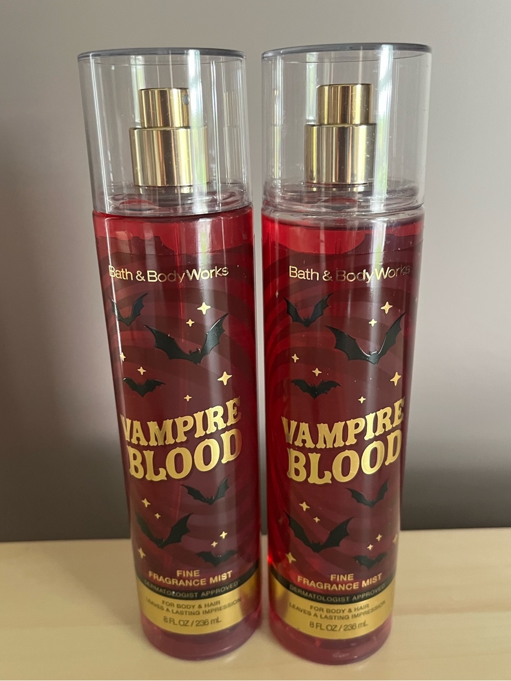Two New Bath & Body Works Vampire Blood Fine Fragrance Mists 8 Oz Each